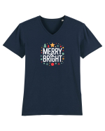 MERRY & BRIGHT  2 - CRACIUN Tricou mânecă scurtă guler V Bărbat Presenter