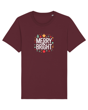 MERRY & BRIGHT  2 - CRACIUN Burgundy