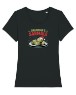 GRANDMA`S SARMALE/ SARMALELE FACUTE DE BUNICA Tricou mânecă scurtă guler larg fitted Damă Expresser