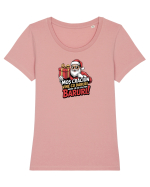 MOS CRACIUN VINE CU DARURI, NUMAI SA NU STAI BRIN BARURI :)) Tricou mânecă scurtă guler larg fitted Damă Expresser