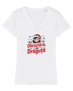 OBRAZNICA, DAR DRAGUTA Tricou mânecă scurtă guler V Damă Evoker