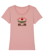 PARINTI, RUDE, POVESTI - CRACIUN CU IUBIRE Tricou mânecă scurtă guler larg fitted Damă Expresser