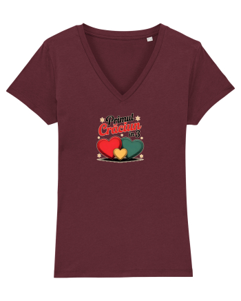 PRIMUL CRACIUN IMPREUNA - MAMA & TATA & BEBE Burgundy
