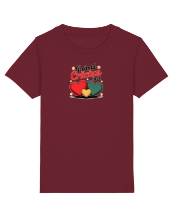 PRIMUL CRACIUN IMPREUNA - MAMA & TATA & BEBE Burgundy