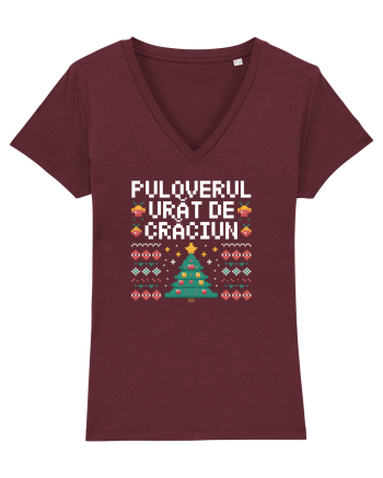 PULOVERUL  URAT DE CRACIUN Burgundy