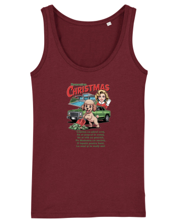ROMANIAN CHRISTMAS - CRACIUNUL ROMANESC - URARE AMUZANTA - JEEP - MADONNA Burgundy