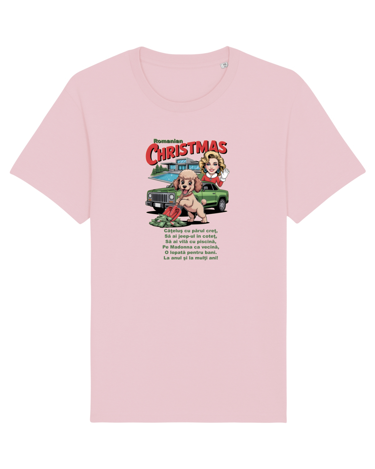 Tricou mânecă scurtă Unisex Rocker Cotton Pink
