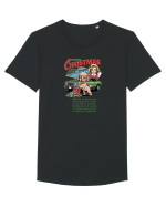 ROMANIAN CHRISTMAS - CRACIUNUL ROMANESC - URARE AMUZANTA - JEEP - MADONNA Tricou mânecă scurtă guler larg Bărbat Skater