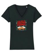 THAT SMELL OF CHRISTMAS COZONAC Tricou mânecă scurtă guler V Damă Evoker