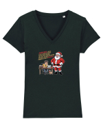 CRACIUNUL - CA O ZI DE MUNCA. TU FACI TOATA TREABA, ALA PRIMESTE APRECIEREA Tricou mânecă scurtă guler V Damă Evoker