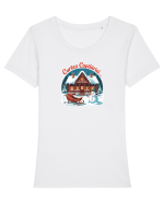 CURTEA COPILARIEI, AMINTIRI DE IARNA - ZAPADA - NOSTALGIA COPILARIEI Tricou mânecă scurtă guler larg fitted Damă Expresser