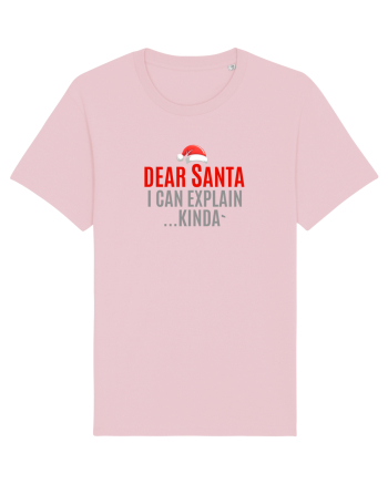 DEAR SANTA, I CAN EXPLAIN.... KINDA` Cotton Pink