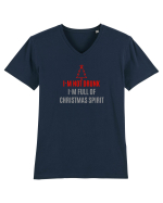 NOT DRUNK, FULL OF CHRISTMAS SPIRIT Tricou mânecă scurtă guler V Bărbat Presenter