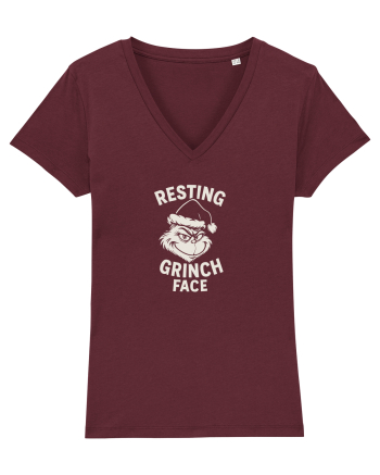 RESTING GRINCH FACE Burgundy