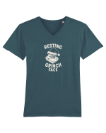 RESTING GRINCH FACE Tricou mânecă scurtă guler V Bărbat Presenter