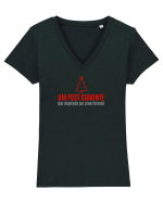 AM FOST CUMINTE... dar depinde pe cine intrebi Tricou mânecă scurtă guler V Damă Evoker