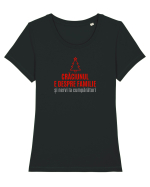 CRACIUNUL E DESPRE FAMILIE... si nervi la cumparaturi Tricou mânecă scurtă guler larg fitted Damă Expresser