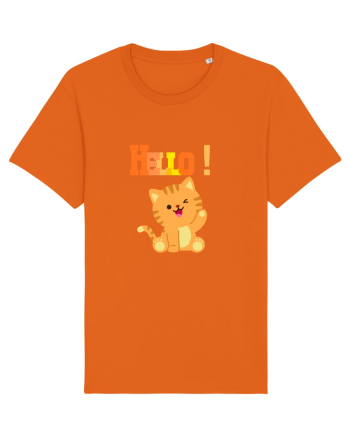 HELLO cu pisică  Bright Orange