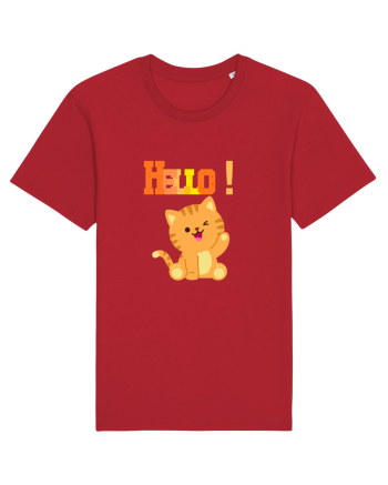 HELLO cu pisică  Red