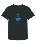 I`M FREAKING COLD Tricou mânecă scurtă guler larg Bărbat Skater