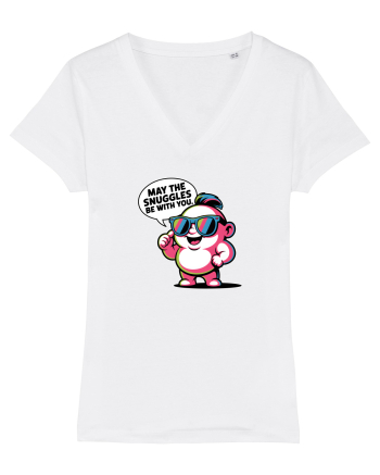 MAY THE SNUGGLES BE WITH YOU - omulet simpatic cool White