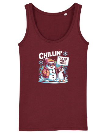 `ICE TO MEET YOU! - om de zapada & pinguin simpatic cool Burgundy