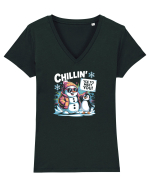 `ICE TO MEET YOU! - om de zapada & pinguin simpatic cool Tricou mânecă scurtă guler V Damă Evoker
