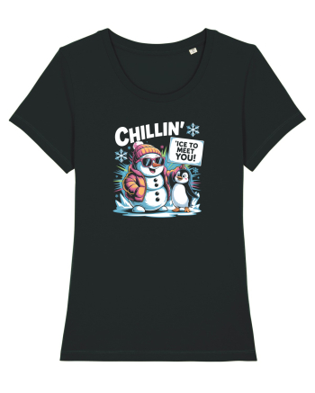 `ICE TO MEET YOU! - om de zapada & pinguin simpatic cool Black