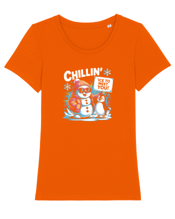 `ICE TO MEET YOU! - om de zapada & pinguin simpatic cool Bright Orange