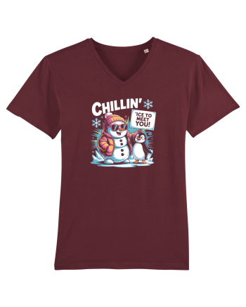 `ICE TO MEET YOU! - om de zapada & pinguin simpatic cool Burgundy