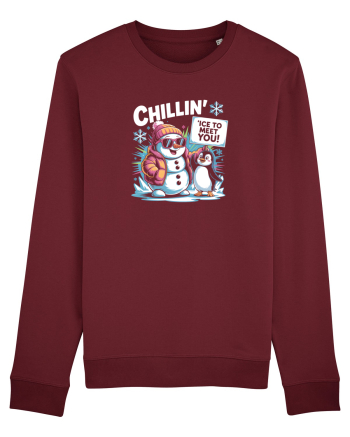 `ICE TO MEET YOU! - om de zapada & pinguin simpatic cool Burgundy