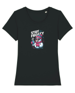 STAY FROSTY  -  OM DE ZAPADA COOL Tricou mânecă scurtă guler larg fitted Damă Expresser