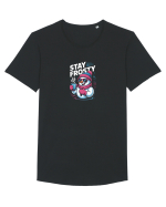 STAY FROSTY  -  OM DE ZAPADA COOL Tricou mânecă scurtă guler larg Bărbat Skater