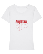 Merry Christmas 1 Tricou mânecă scurtă guler larg fitted Damă Expresser