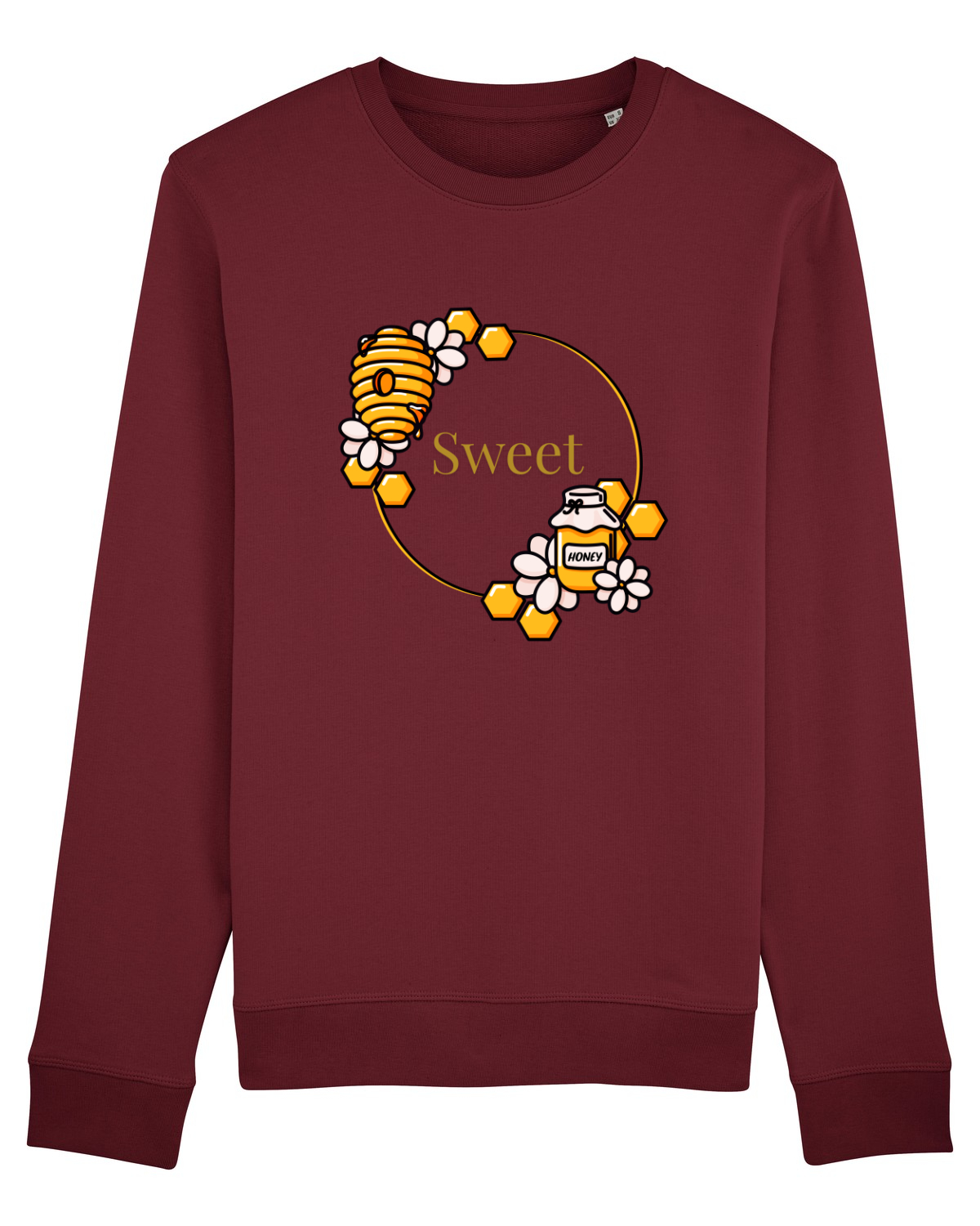 Bluză mânecă lungă Unisex Rise Burgundy