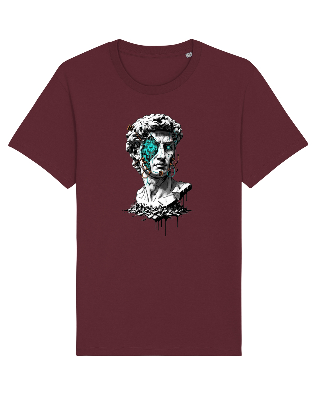 Tricou mânecă scurtă Unisex Rocker Burgundy