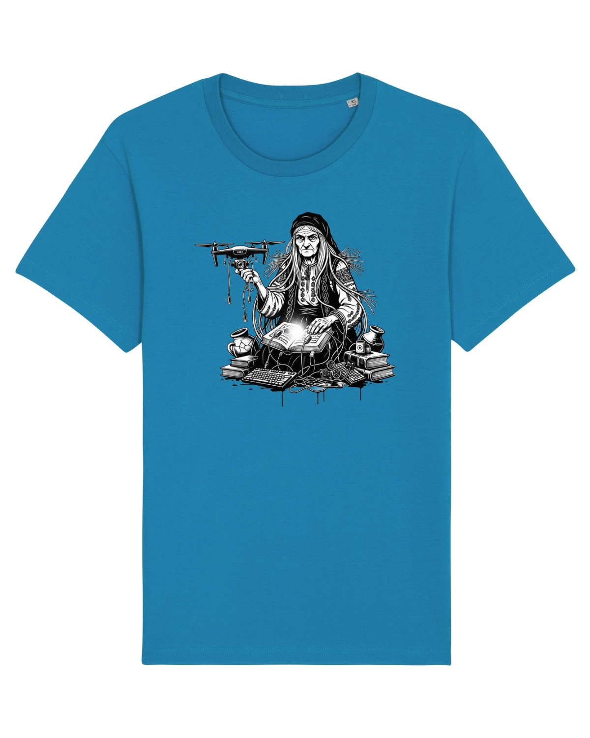 Tricou mânecă scurtă Unisex Rocker Azur