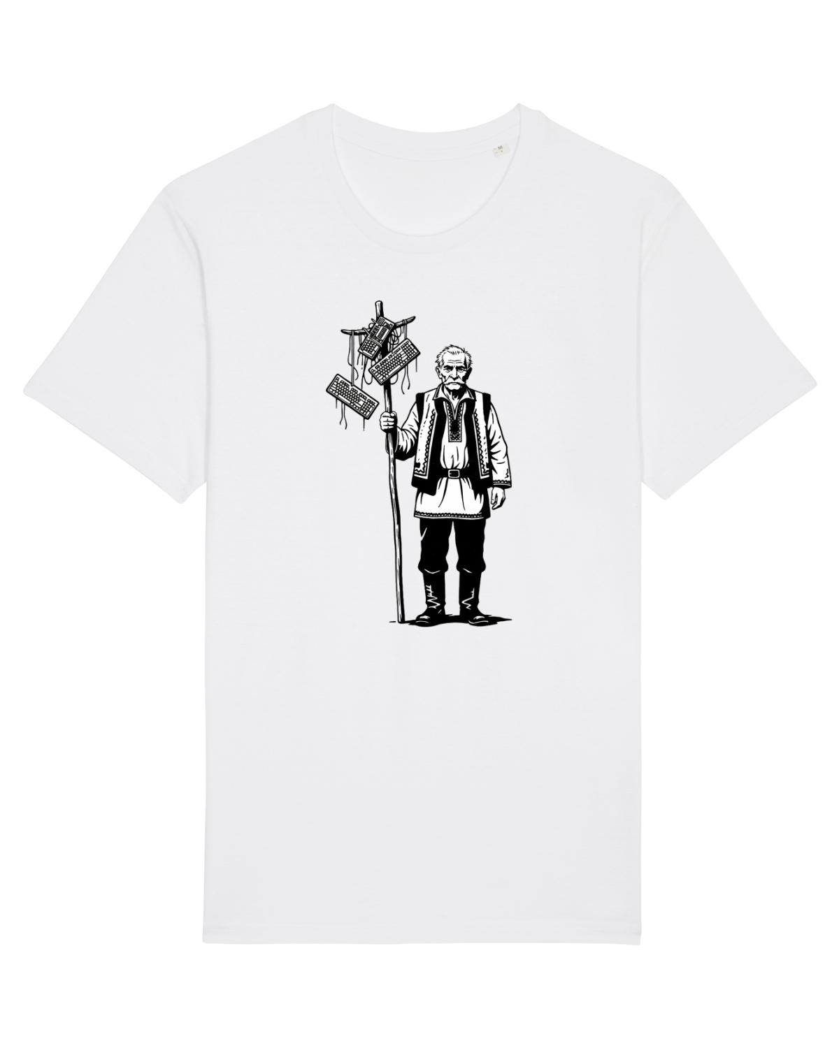 Tricou mânecă scurtă Unisex Rocker White