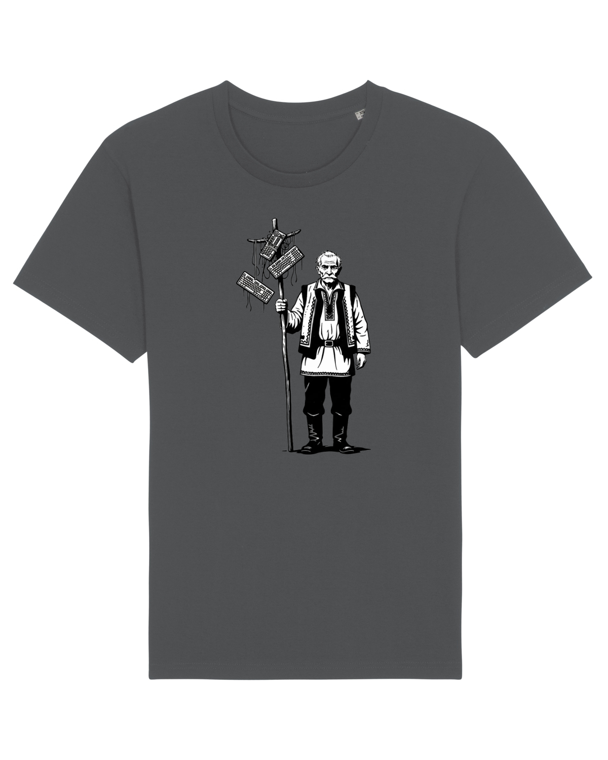Tricou mânecă scurtă Unisex Rocker Anthracite