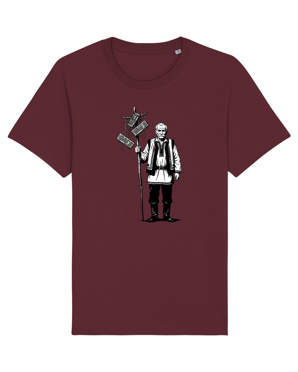 Tricou mânecă scurtă Unisex Rocker Burgundy