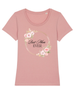 Best Mom Ever   1  Tricou mânecă scurtă guler larg fitted Damă Expresser