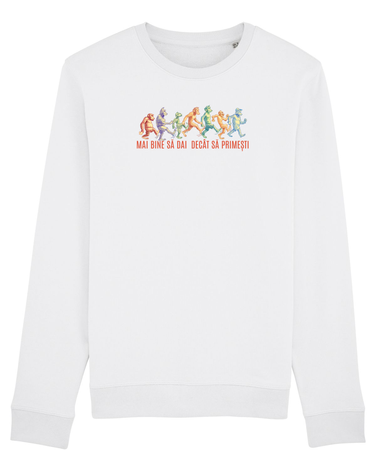 Bluză mânecă lungă Unisex Rise White