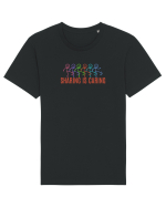 SHARING IS CARING - omuleti kicking a** Tricou mânecă scurtă Unisex Rocker