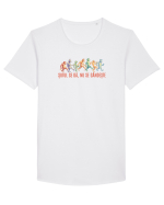 SUTUL SE DA, NU SE GANDESTE - maimute kicking a** Tricou mânecă scurtă guler larg Bărbat Skater