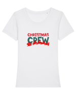 Christmas crew Tricou mânecă scurtă guler larg fitted Damă Expresser