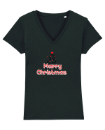 Merry Christmas  Tricou mânecă scurtă guler V Damă Evoker