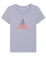 Merry Christmas  Tricou mânecă scurtă guler larg fitted Damă Expresser