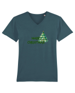Merry Christmas  Tricou mânecă scurtă guler V Bărbat Presenter