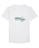 Retro vibse Tricou mânecă scurtă guler larg Bărbat Skater