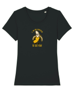 SO EXCITED TO SEE YOU - BANANA BUCUROASA Tricou mânecă scurtă guler larg fitted Damă Expresser